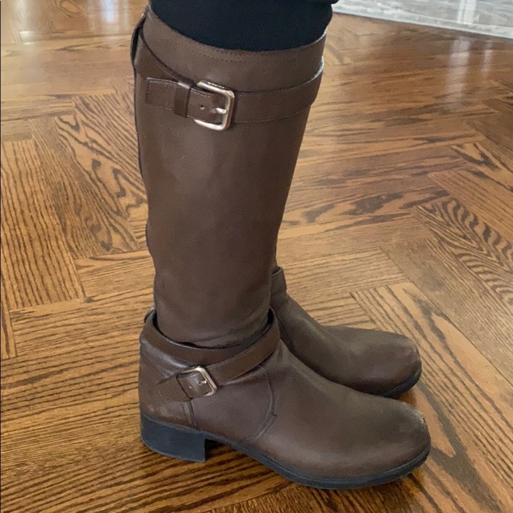 PRADA Brown Leather Riding Boots - Sz 37